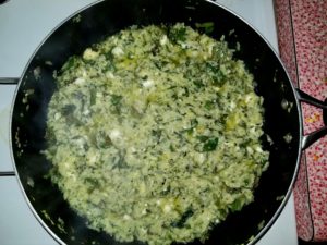 Cooked Zucchini Feta Mixture