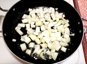 Sauteing onions